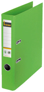 BENE Ordner 301600 A4 CO2-neutral Graupappe schmal 5 cm grün