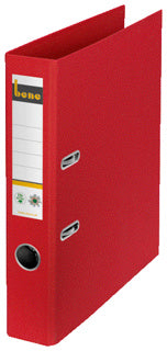 BENE Ordner 301600 A4 CO2-neutral Graupappe schmal 5 cm rot