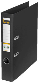 BENE Ordner 301600 A4 CO2-neutral Graupappe schmal 5 cm schwarz