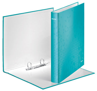 LEITZ Ringbuch WOW 4241 DIN A4 2 Ringe Ø 25 mm eisblau