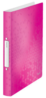 LEITZ Ringbuch WOW 4257 DIN A4 2 Ringe Ø 25 mm pink
