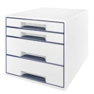 LEITZ Schubladenbox WOW Cube 5213 mit 4 Laden weiß