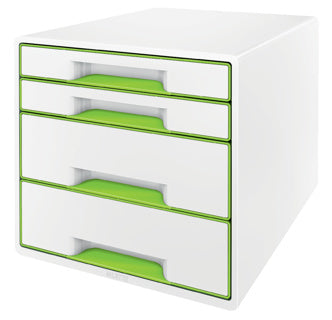LEITZ Schubladenbox WOW Cube 5213 mit 4 Laden weiß/grün