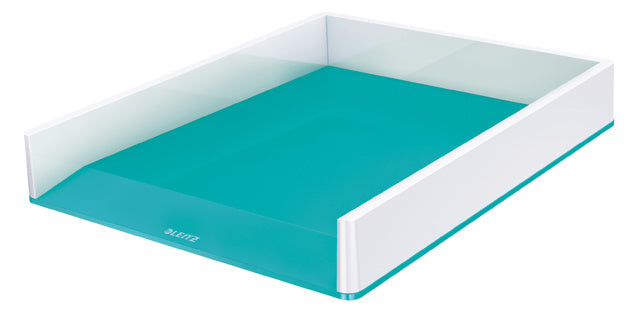 LEITZ Briefkorb Duo Colour WOW 5361 DIN A4 weiß/eisblau