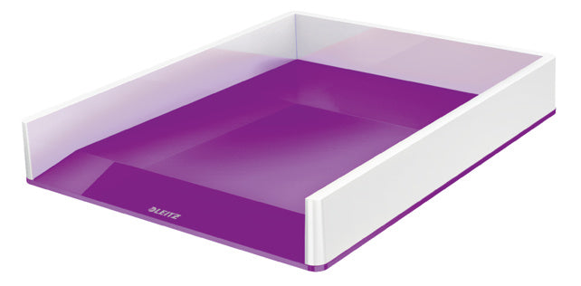 LEITZ Briefkorb Duo Colour WOW 5361 DIN A4 weiß/violett