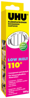 UHU Heißklebepatronen Low Melt 48630 15 Stück transparent