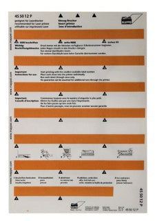 MAPPEI Selbstklebeprintreiter 455012P 100 Stück 55 x 10 mm hellorange