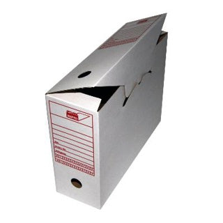 MAPPEI Archivschachtel 314166 DIN A4 vertikal mit Organisationsaufdruck weiß