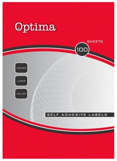 OPTIMA Etiketten 32083 100 Blatt 70 x 16.9mm weiß