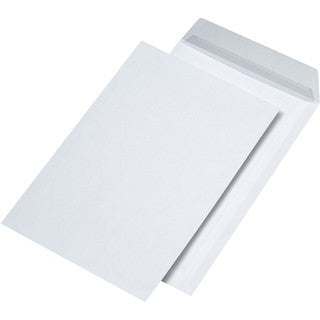 MAILMEDIA Versandtasche 250 Stück DIN C4 ohne Fenster mit Abziehstreifen 120g/m² weiß
