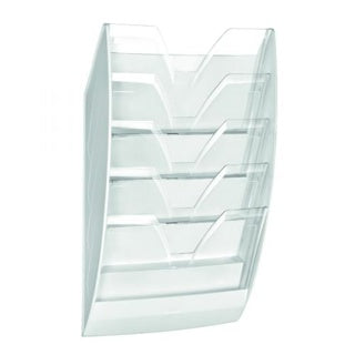 CEP Wandprospekthalter DIN A4 5 Fächer transparent