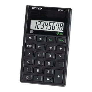 GENIE Taschenrechner 105 ECO 8-stellig schwarz
