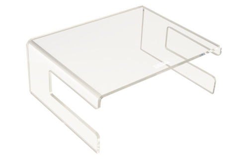 DESQ Monitorständer 1537 aus Acryl bis 15 kg mit Tastaturablage 305 x 230 x 120 mm transparent