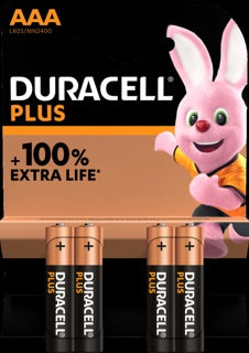 DURACELL PLUS Batterie 4 Stück AAA 2400/LR03