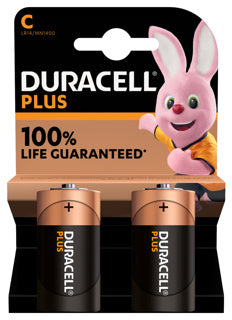 DURACELL PLUS Batterie 2 Stück C 1400/LR14