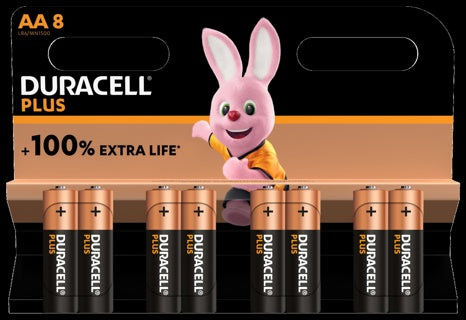 DURACELL PLUS Batterie AA (MN1500/LR6) BOOST 8 ST