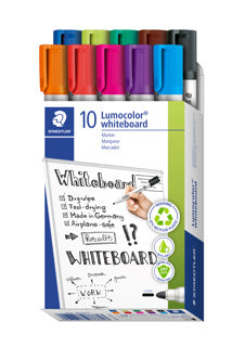 STAEDTLER Whiteboardmarker Lumocolor® 351 B10 10 Stück im Etui mit Rundspitze mehrfarbig