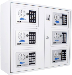 ROTTNER Schlüsselausgabesystem Keysystem 6 Fächer mit Elektronikschloss weiß