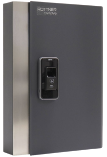 ROTTNER Schlüsselschrank Key Pro für 24 Schlüssel mit Fingerprintschloss anthrazit