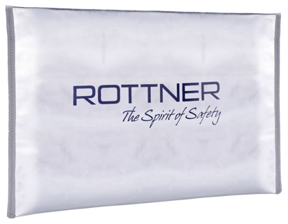 ROTTNER Dokumententasche Fire Proof Bag DIN A3 feuerfest silber
