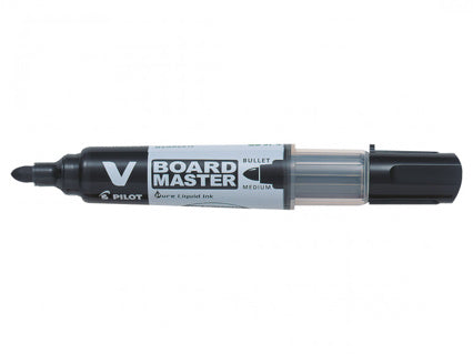 PILOT Boardmarker V-Board Master 10 Stück inkl. 10 Stück Nachfüllpatronen Rundspitze 2.3 mm schwarz