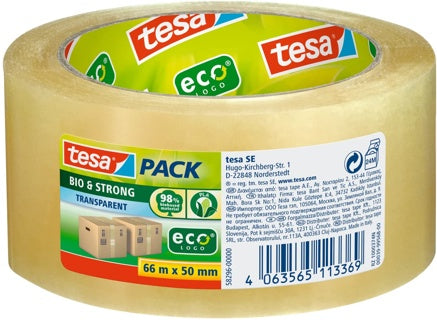 TESA Paketband tesapack® Bio & Strong 1 Rolle 50 mm x 66 m transparent