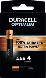 DURACELL Batterie Optimum 4 Stück AAA im Blister