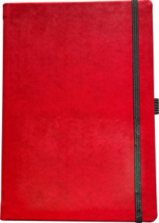 LEYKAM Notizbuch Denkzettel Classic DIN A5 192 Blatt kariert rot