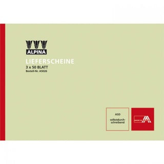 LEYKAM ALPINA Lieferschein 5026 DIN A5 quer 3x 50 Blatt selbstdurchschreibend