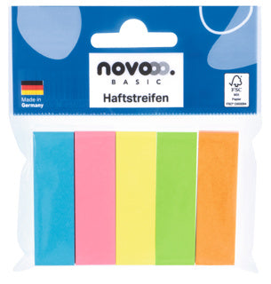 NOVOOO BASIC Pagemarker 5 Blöcke à 100 Blatt farbig sortiert