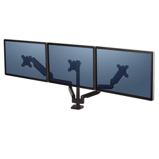 FELLOWES Dreifachmonitorarm Platinum bis 27" mit 2 USB-Ports schwarz
