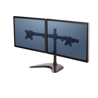 FELLOWES Doppelmonitorarm Professional bis 27" mit Standfuß schwarz
