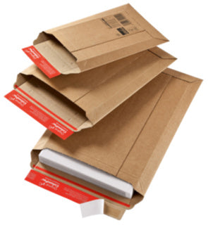 COLOMPAC Versandtasche CP010.06 bis B4 mit Selbstklebeverschluss 250 x 360 x -50 mm braun