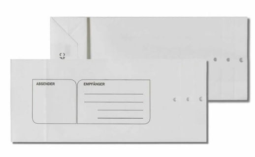 ÖKI Warenprobesack mit Aufdruck 110g/m² 120 x 285 x 50 mm weiß