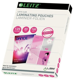 LEITZ Heißlaminierfolien 100 Stück DIN A5 125 µm transparent