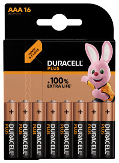 DURACELL PLUS Batterie AAA (MN2400/LR03) BOOST 16 ST