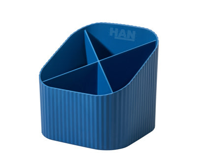 HAN Schreibtischköcher X-Loop Karma mit 4 Fächer blau