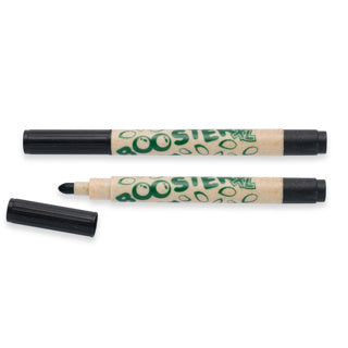 JOLLY Filzstift Booster XL Nature 12 Stück mit Rundspitze schwarz