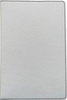 LEYKAM Notizbuch Denkzettel Luxury Tejido DIN A5 192 Blatt kariert Flexicover 15 x 21 cm weiß