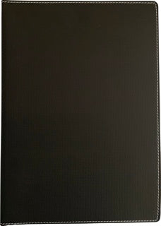 LEYKAM Notizbuch Denkzettel Luxury Nero DIN B5 192 Blatt kariert Flexicover 17 x 24 cm schwarz