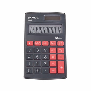 MAUL Taschenrechner M12 12-stellig Dualbetrieb schwarz