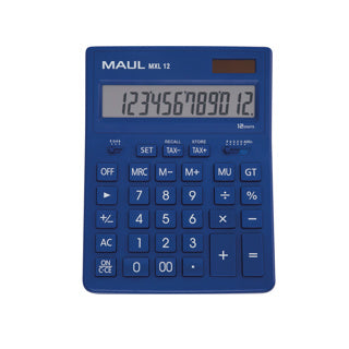 MAUL Tischrechner MXL12 12-stellig Dualbetrieb hellblau