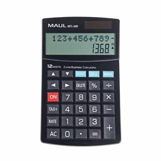 MAUL Tischrechner MTL600 12-stellig Dualbetrieb schwarz