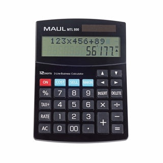 MAUL Tischrechner MTL800 12-stellig Dualbetrieb schwarz
