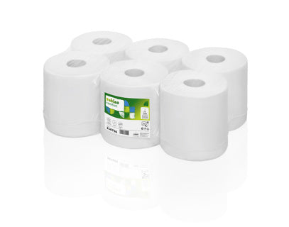 SATINO Rollenhandtuch Comfort Recycling 6 Rollen 2-lagig Innenabwicklug hochweiß