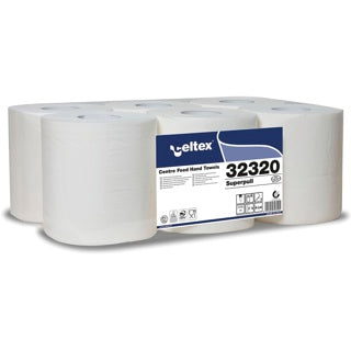 CELTEX Rollenhandtuch C32320 6 Rollen à 421 Blatt 2-lagig 22 x 38 cm 160 lfm weiß