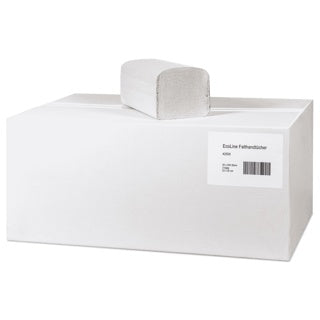 ECOLINE Falthandtuch Recycling 4.000 Stück 2-lagig V-Falz 24 x 22 cm natur