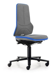 INTERSTUHL Drehstuhl Bimos Neon 2 mit Rollen grau/blau