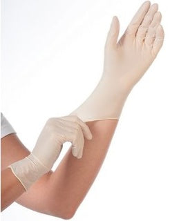 HYGONORM Latexhandschuhe 100 Stück gepudert Größe 10/XL 240 mm weiß