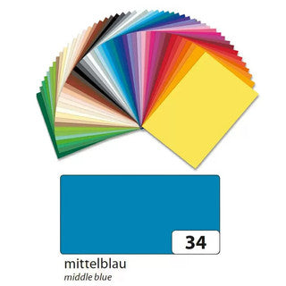 FOLIA Tonzeichenpapier 6434 DIN A4 100 Bögen 130 g/m² mittelblau